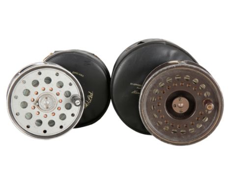 A FIRST EDITION HARDY "GOLDEN PRINCE" SALMON 11/12serial 314, in its original leather zipped reel case; together with a "Serp
