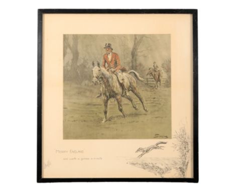 *CHARLES JOHNSON PAYNE 'SNAFFLES' (1884-1967) 'Merry England'signed in pencil to the margin beside the artist's blindstamp, l