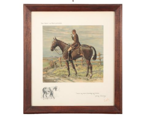*CHARLES JOHNSON PAYNE 'SNAFFLES' (1884-1967) 'The Gent in Ratcatcher'signed in red pencil lower right, lithograph, the image