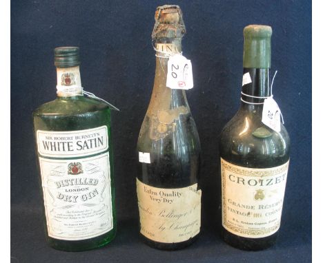 Sir Robert Burnett's White Satin distilled London dry gin, 75cl, together with Extra quality very dry Bollinger champagne and