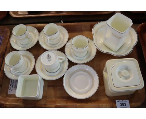 16 piece Foley and Copeland Cunard White Star line Queen Mary I class passengers cube shaped coffee set. (B.P. 21% + VAT)Teap