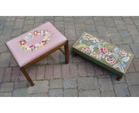 Tapestry seated stool and a footstool