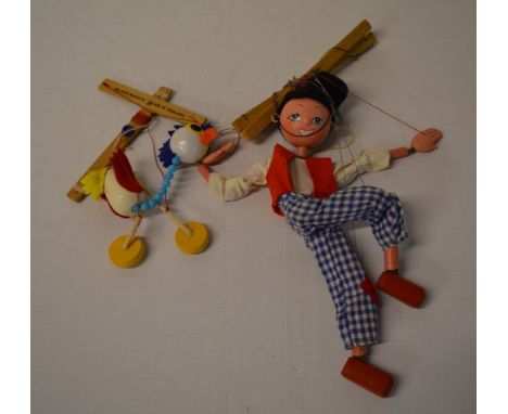 Pelham Puppet Ostrich and one other puppet