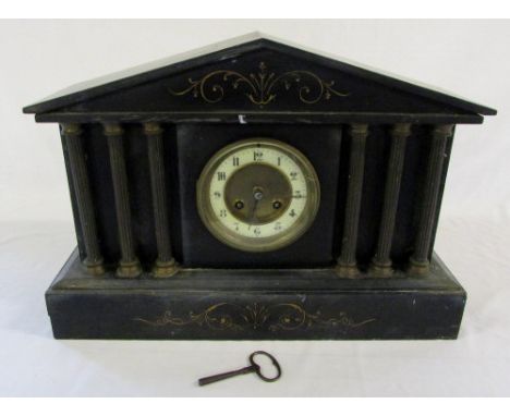 Victorian slate mantle clock (a/f)
