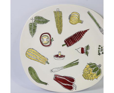 TERENCE CONRAN for MIDWINTER - a large Salad Ware platter, maker's mark to base, diameter 31cmGood condition, no chips cracks