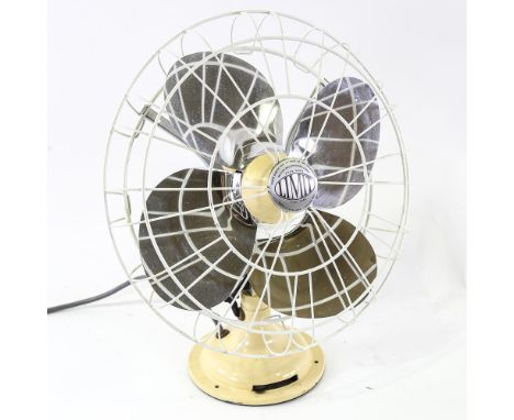 A mid-century Verity Limit desk fan, height 40cmGood original condition, signs of light use 