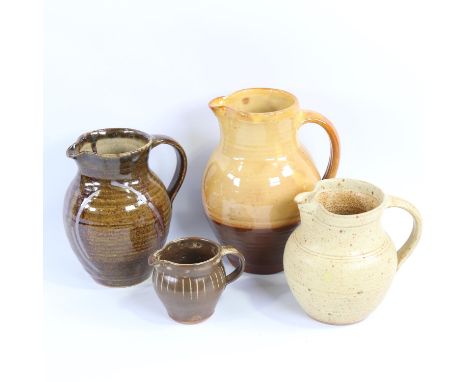 2 Winchcombe Pottery Studio jugs, 1 Yelland, Michael Leach jug and another, possibly St Ives, tallest 20cm (4)Mid sized oatme
