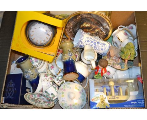 A Royal Crown Derby miniature house, Georgian Town House, first quality, boxed; a pair of Royal Doulton vases, faults; a Staf