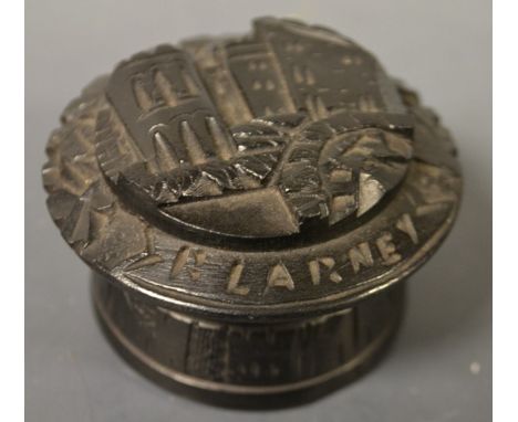 An Irish bog oak snuff box