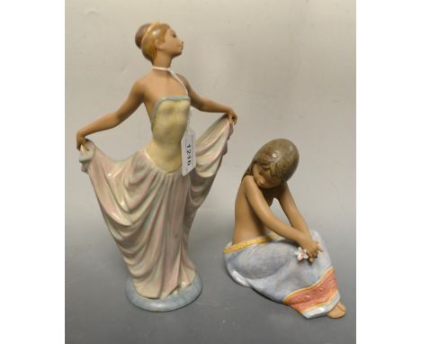 A Lladro figure; another (2)