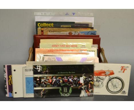 Stamps - Channel Islands and Isle of Man presentation packs and first day covers in a box