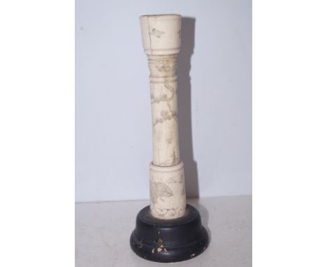 Oriental bone candle stick Height 24 cm 