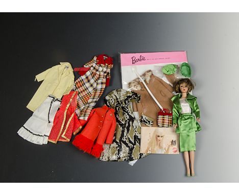 Vintage Barbie clothes: including It’s Cold Outside, Theatre Date with reproduction doll (wrong shoes), Tangerine Scene coat 