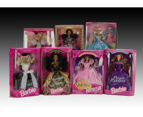 Eleven Party dress Barbie, 1990s: including Satin Nights, Moonlight Magic, Purple Passion, QuinceanraTeresa, Radiant in Red a