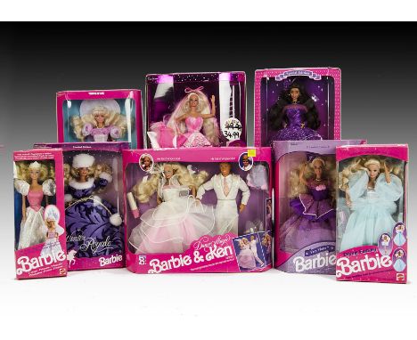 Twelve 1990s Barbie dolls: including Dance ‘n Twist Barbie, Dance Magic Barbie and Ken Gift Set, twp Spring Parade, Winter Ro