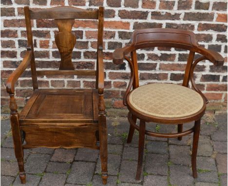 Bentwood armchair and commode armchair