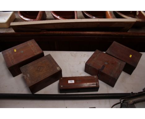 Five various Victorian trinket boxes 