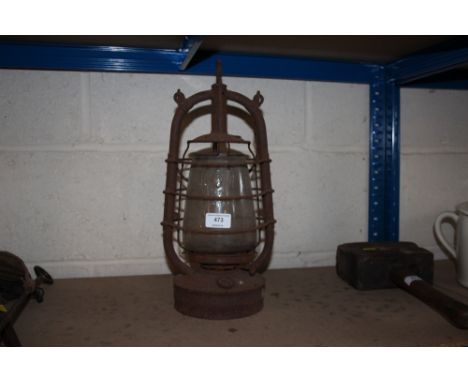 An old Hurricane lamp