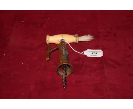 An early brass corkscrew