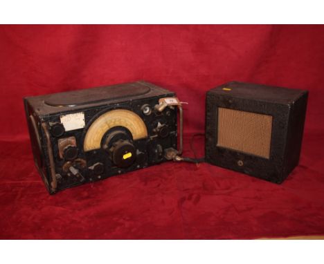 A radio transmitter and receiver, together with speaker - vendor reports possibly from a Lancaster bomber