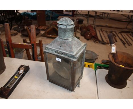 An old copper ships lamp