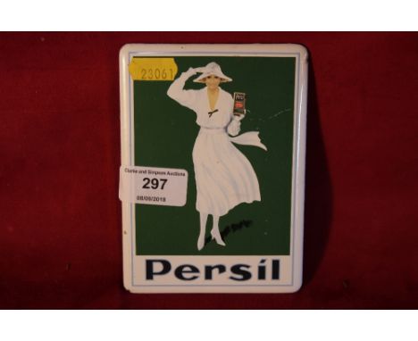 A small enamel "Persil" sign, 5 1/2" x 4"