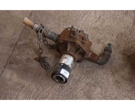 A tractor PTO driven water pump