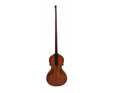 Early 20th century one string long neck viola, 39" long overall