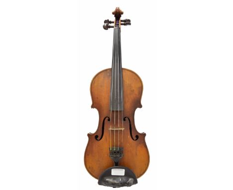 Early 20th century German violin stamped Concert Violin Herdim below the button and behind the peg box, 14 1/16", 35.70cm