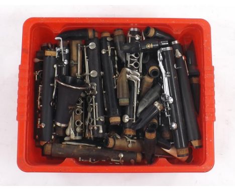Large quantity of old clarinets and clarinet sections