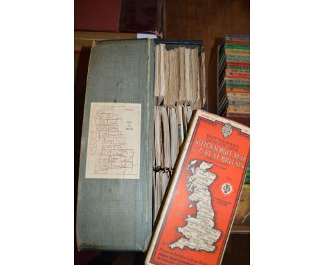 Bartholomew's 1/4in. Automobile Maps Of Great Britain, 1-23 (sheets 7 & 16 missing) cased.