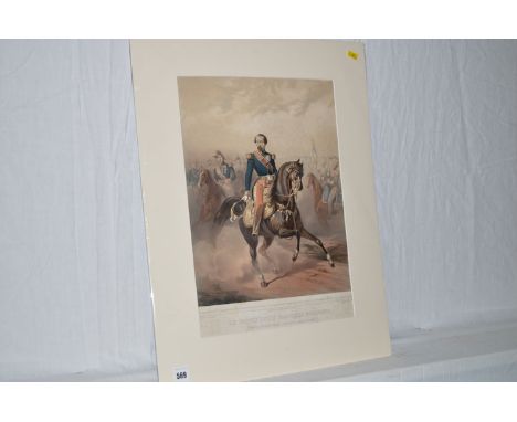 A French 19th Century colour lithograph - "Le Prince Louis Napoleon Bonaparte", by C. Maurice after Louis David, unframed.
