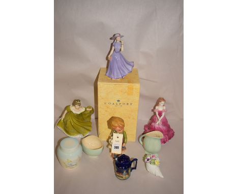A collection of ceramic figures, including: Royal Doulton HN2329 'Lynne'; Coalport Collingwood Collection 'Mary', with origin