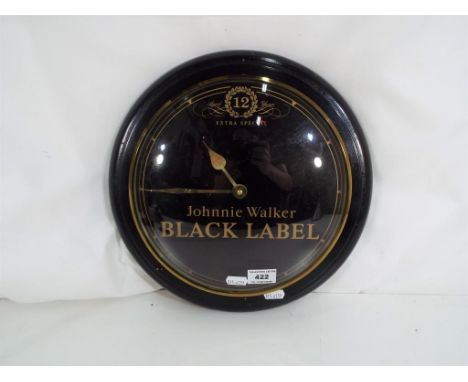 Advertising wall clock for Johnnie Walker Black Label