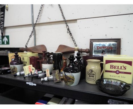 Breweriana - a lot of Whisky collectables to include ice buckets, empty Whisky jugs, optics, ash trays, water jugs, advertisi