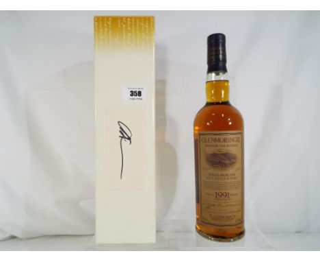 Glenmorangie Missouri Oak Reserve single Highland malt Scotch whisky, 1991 limited edition of 1000 (No 191) signed to the lab