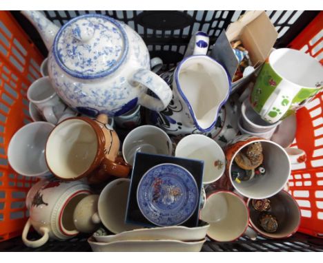 A mixed lot of ceramics to include Spode, Wedgwood, Poole, Wade and similar