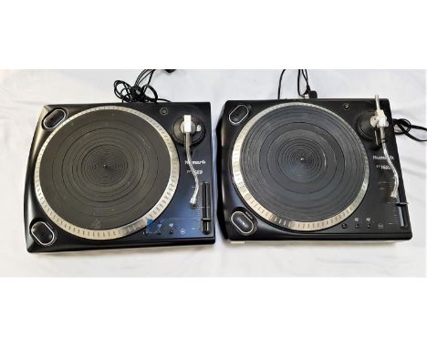 TWO NUMARK TT1625 MANUAL TURNTABLESin black 