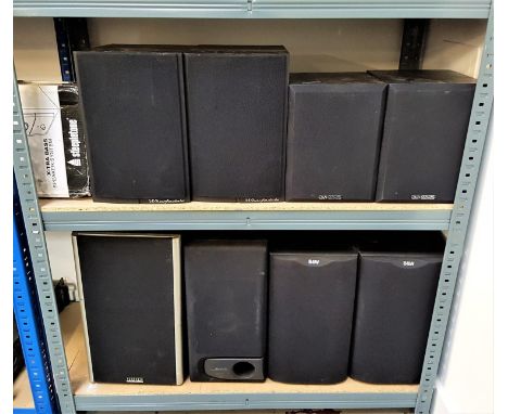 SELECTION OF HI-FI SPEAKERSincluding a pair of Wharfdale, a pair of Acoustic Solutions, a pair of B&W speakers, a boxed Steep