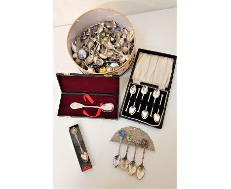 LARGE SELECTION OF COLLECTORS SPOONSincluding the commemorative Elizabeth II Silver Jubilee spoon, cased and many others, som