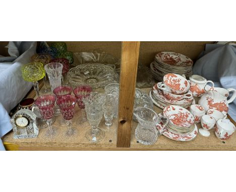 A Royal Worcester part tea service together with assorted glasswares etc 