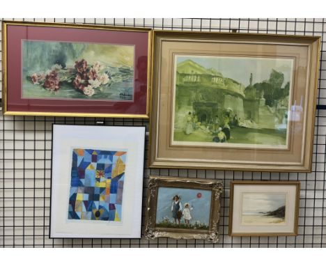 After William Russell FlintA Homelovers PrintSigned in pencil to the marginTogether with a Frances Phillips oil painting, Val