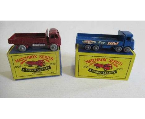 Matchbox 20a E.R.F. Stake truck, box E, model M, 20b E.R.F. 68G truck, box M, model M (Est. plus 24% premium inc. VAT)