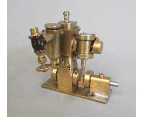 Twin in line oscillating marine engine with lubricator and reversing valve, G-E (Est. plus 24% premium inc. VAT)