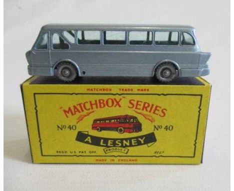 Matchbox 40b Leyland Tiger Coach, first type box M, model M (Est. plus 24% premium inc. VAT)