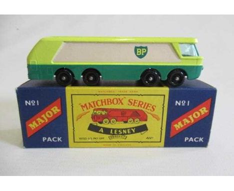 Matchbox Major Pack 1 Leyland BP Tanker, early box M, model M (Est. plus 24% premium inc. VAT)