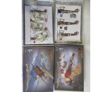 Two Wingnuts WWI aircraft 1/32 scale kits comprising Sopwith Pup RNAS and SE.5a Hisso, items in sealed bags, M (Est. plus 24%