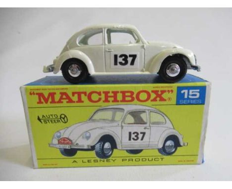 Matchbox 15d Volkswagen 1500 Rally car, off white with label 137, box M, model M (Est. plus 24% premium inc. VAT)