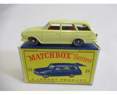 Matchbox 38b Vauxhall Victor Estate, yellow body, red interior G.P.W., box M, model M (Est. plus 24% premium inc. VAT)