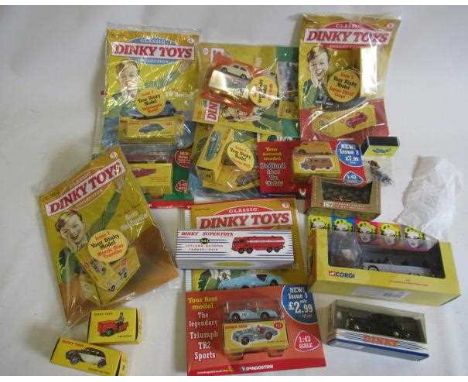 Atlas Editions Dinky cars including Kodak van, Citroen DS19 Ford Thunderbird and Leyland Esso tanker, all items boxed, E-M (E